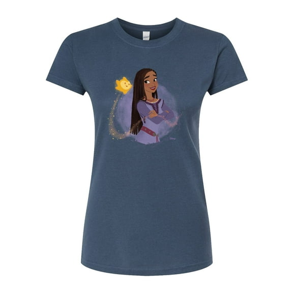 Disney Wish - Asha And Star - Juniors Fitted Graphic T-Shirt