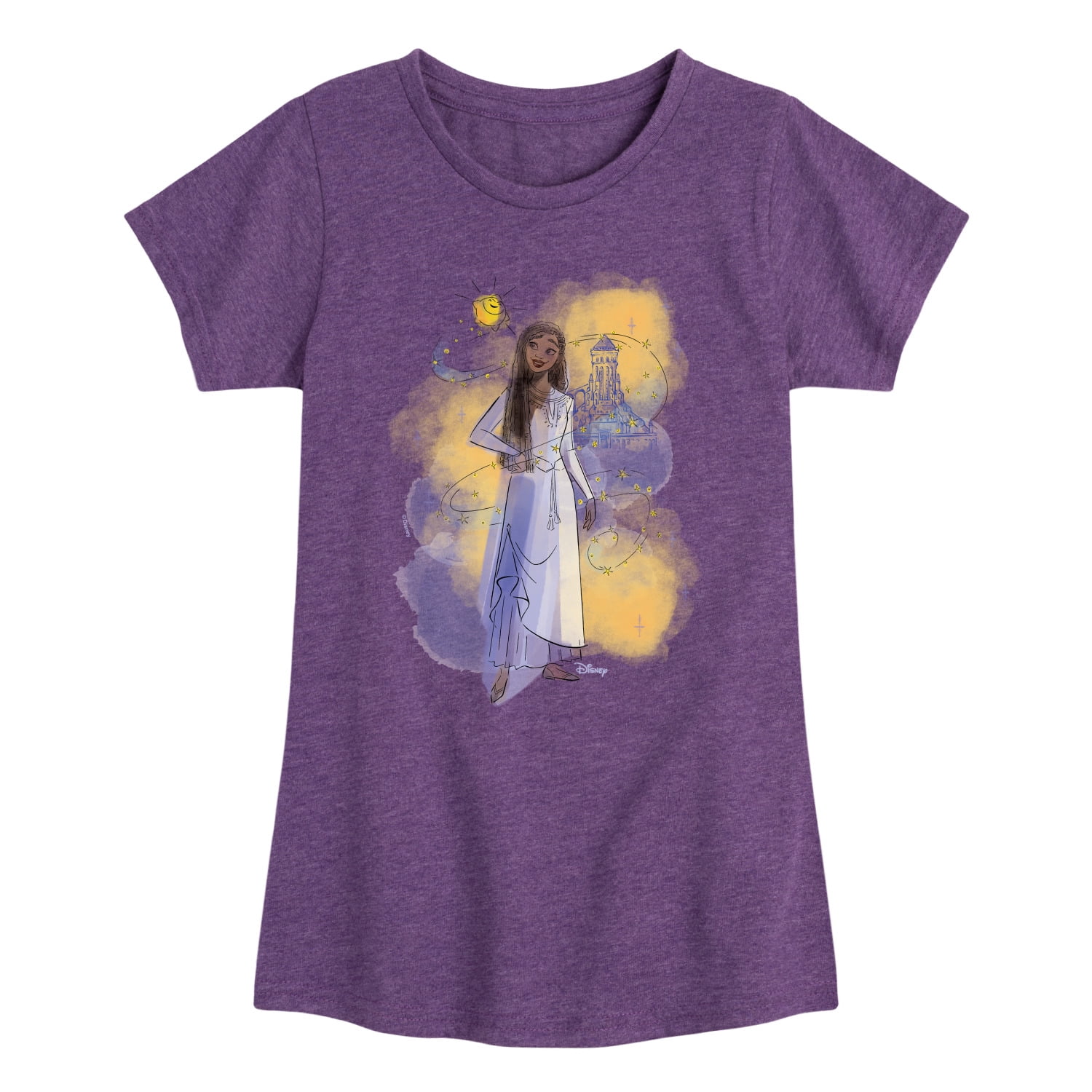 Disney Wish - Asha And Star - Toddler & Youth Girls Short Sleeve ...