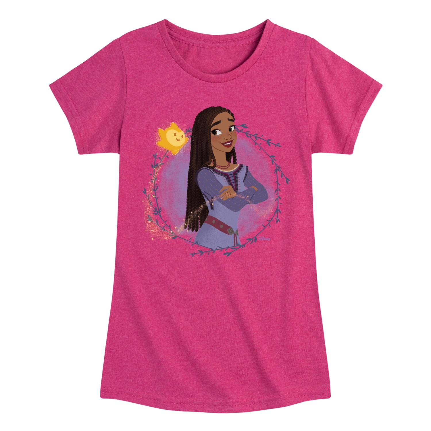 Disney Wish - Asha And Star - Toddler & Youth Girls Short Sleeve ...