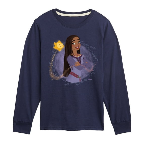 Disney Wish - Asha And Star - Toddler & Youth Long Sleeve Graphic T-Shirt
