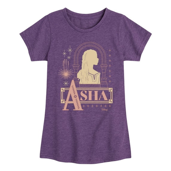 Disney Wish - Asha Badge - Toddler & Youth Girls Short Sleeve Graphic T-Shirt