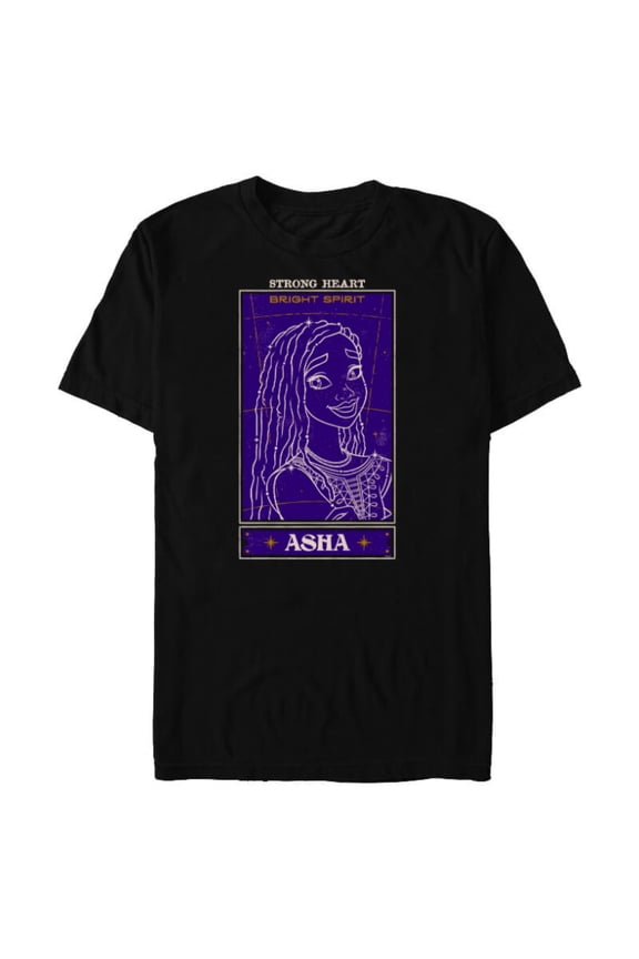 Wish Asha Constellation Strong Heart Bright Spirit - Short Sleeve Blended T-Shirt for Adults - Customized-Black