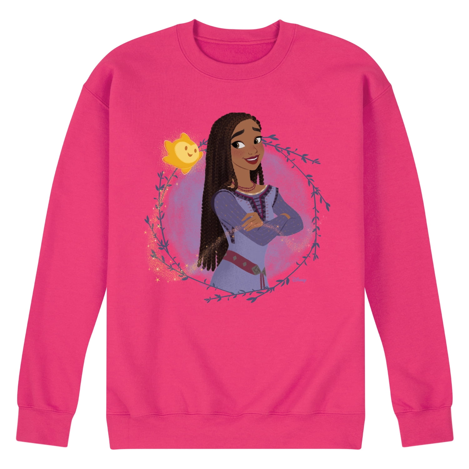 Disney Wish - Asha & Her Star - Men's Crew Neck Fleece Pullover ...