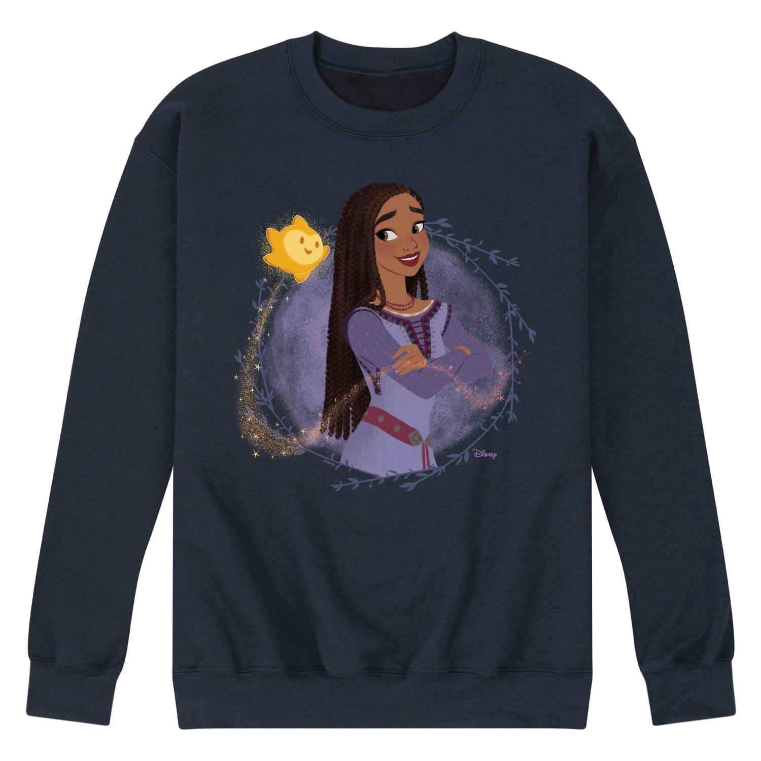 Disney Wish - Asha & Her Star - Men's Crew Neck Fleece Pullover ...