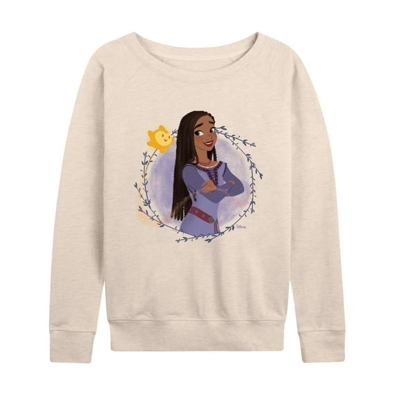 Disney Wish - Asha & Her Star - Women's Lightweight French Terry Long Sleeve Shirt
