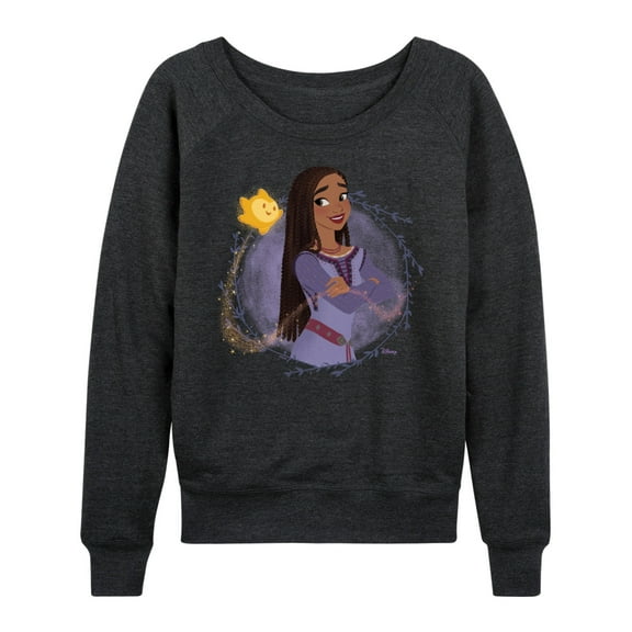 Disney Wish - Asha & Her Star - Women's Lightweight French Terry Long Sleeve Shirt