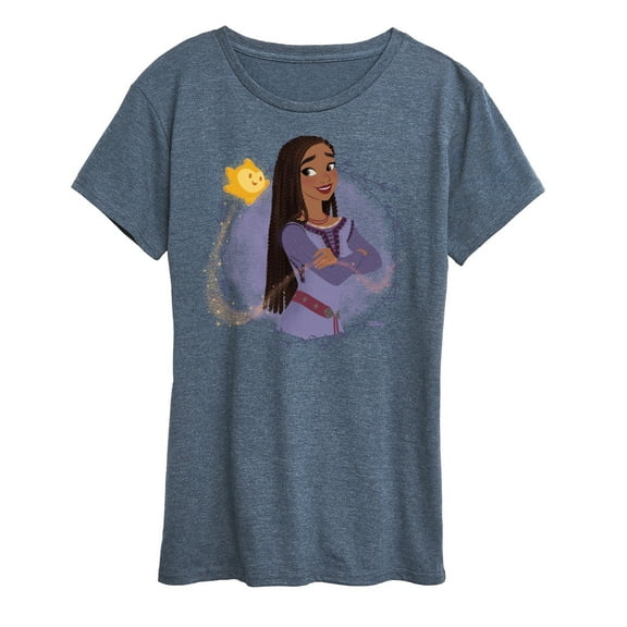 Disney Wish - Asha & Her Star - Women's Short Sleeve Graphic T-Shirt