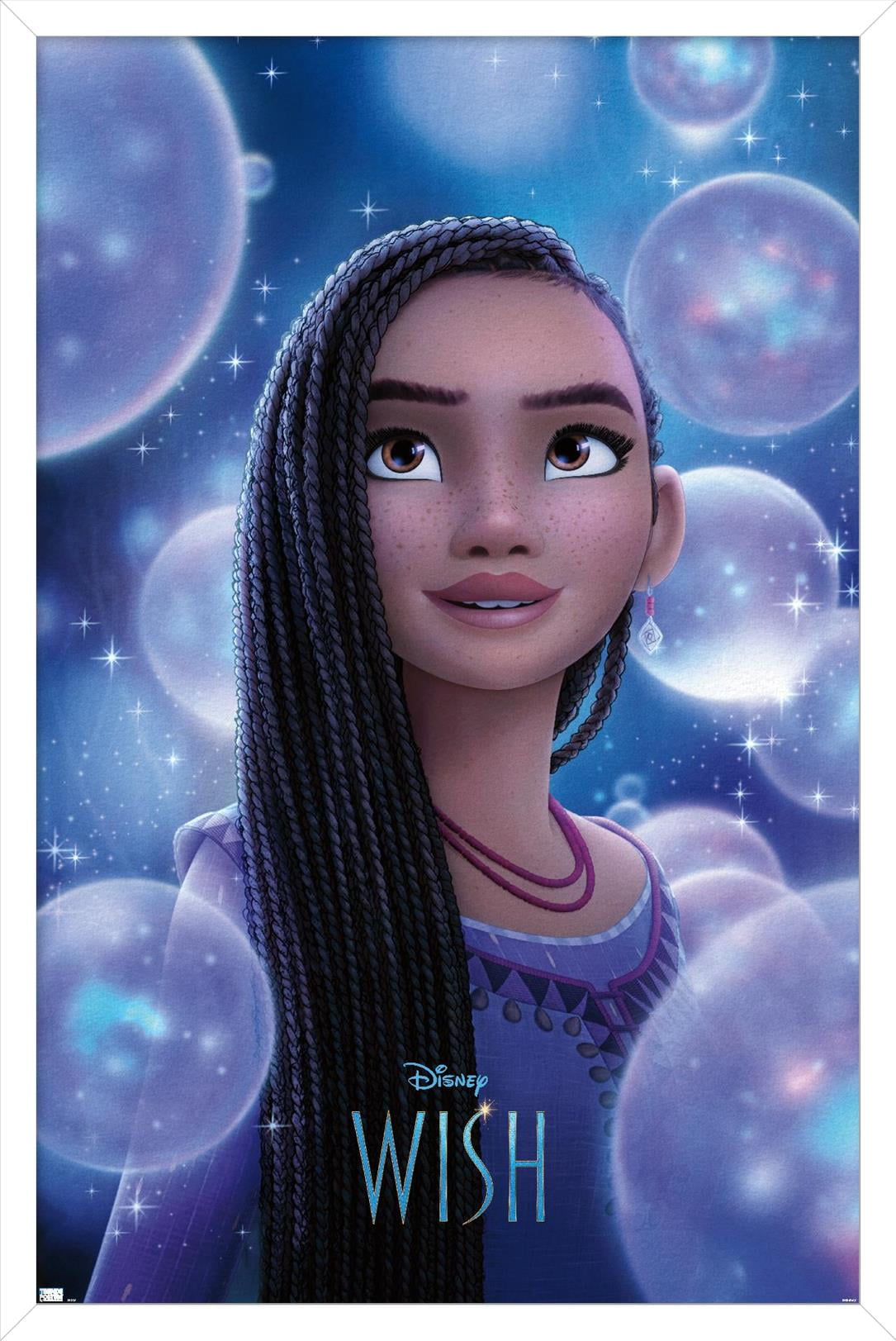 disney-wish-asha-one-sheet-wall-poster-14-725-x-22-375-framed