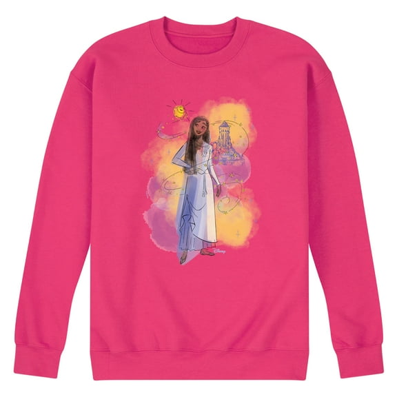 Disney Wish - Asha Sketch In The Beginning - Men's Crew Neck Fleece Pullover