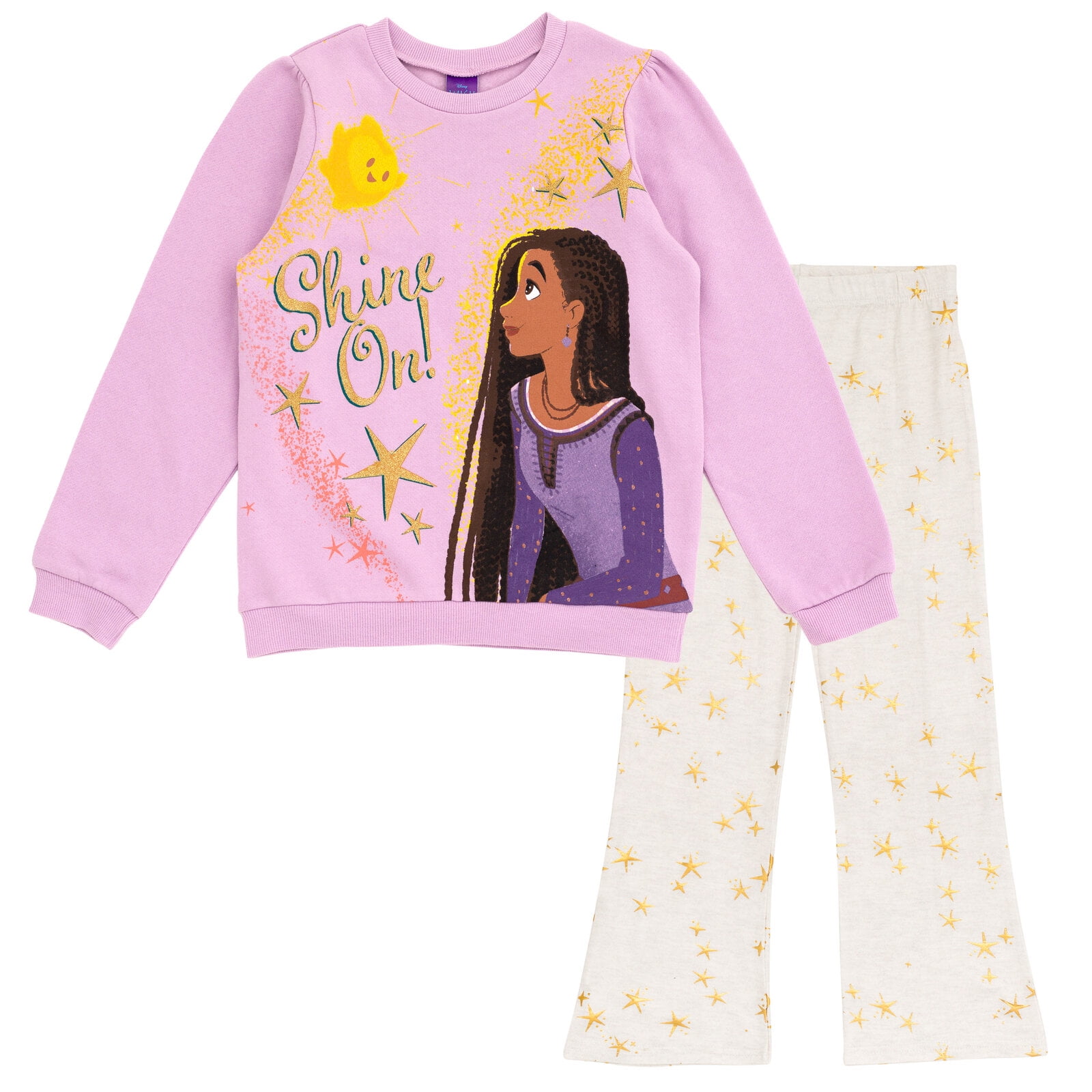 Disney Asha Star Sweatshirt and Sweatpants Set, Purple Gray, Fleece ...