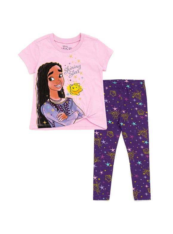 Disney Wish Asha Star Toddler Girls T-Shirt and Leggings Outfit Set Toddler to Little Kid