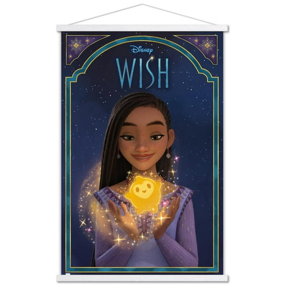 Disney Wish - Asha & Star Wall Poster with Magnetic Frame, 22.375" x 34"