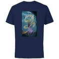 thumbnail image 1 of Disney Wish Asha Starry Swirl Rosas Night and Movie Logo - Short Sleeve Cotton T-Shirt for Adults - Customized-Navy, 1 of 5