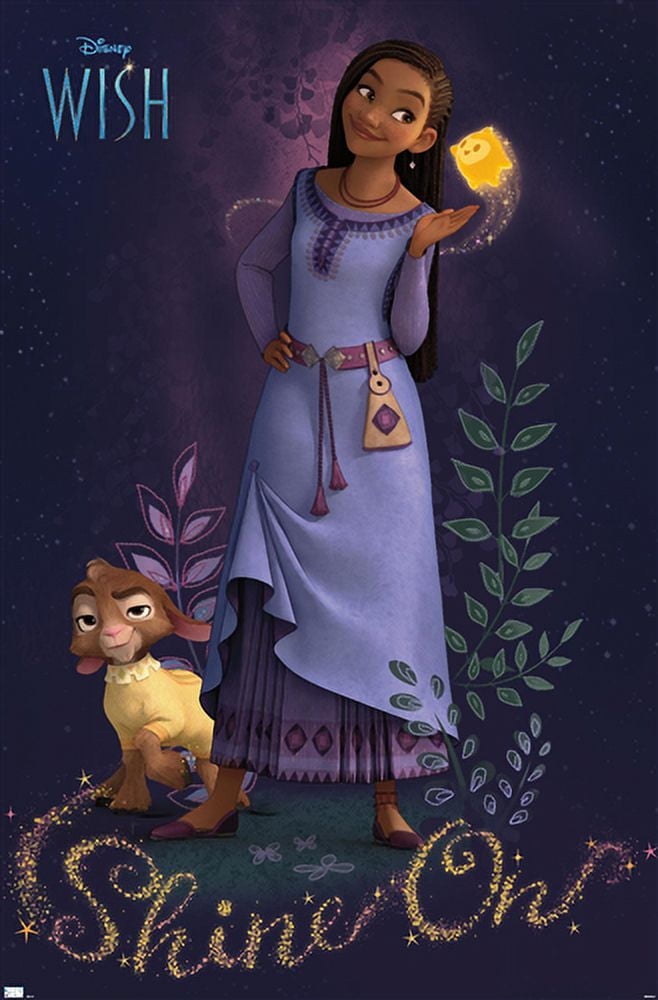 Disney Wish Asha Multicolor Kids Wall Poster 22.375" x 34"