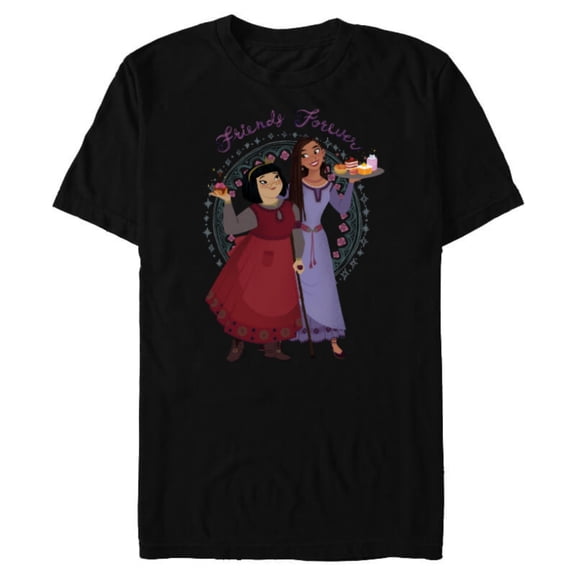 Disney Wish Asha and Dahlia Baked Treats Friends Forever - Short Sleeve Blended T-Shirt for Adults - Customized-Black