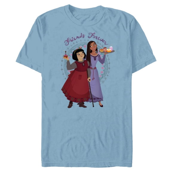 Disney Wish Asha and Dahlia Baked Treats Friends Forever - Short Sleeve Blended T-Shirt for Adults - Customized-Ocean Blue