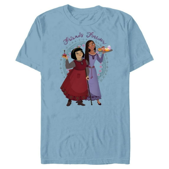 Disney Wish Asha and Dahlia Baked Treats Friends Forever - Short Sleeve Blended T-Shirt for Adults - Customized-Ocean Blue