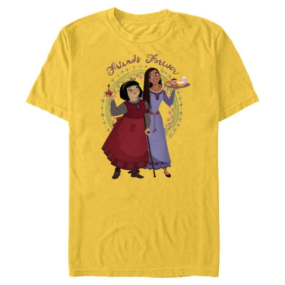 Disney Wish Asha and Dahlia Baked Treats Friends Forever - Short Sleeve Blended T-Shirt for Adults - Customized-Yellow