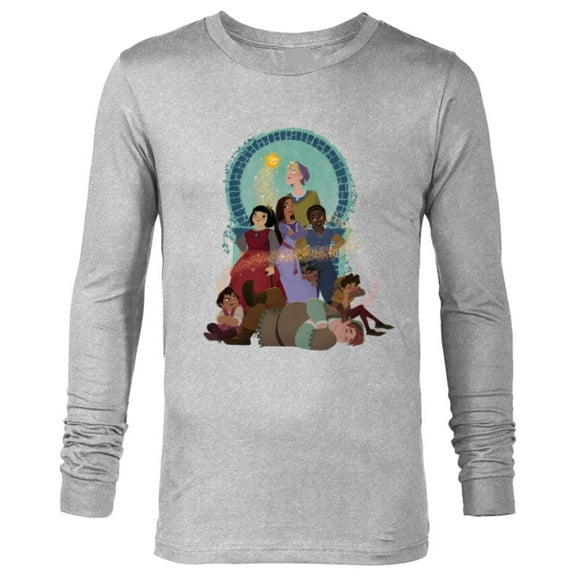 Disney Wish Asha and Her Friends with Star - Long Sleeve T-Shirt for Men - Customized-Athletic Heather