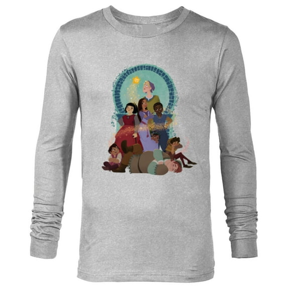 Disney Wish Asha and Her Friends with Star - Long Sleeve T-Shirt for Men - Customized-Athletic Heather