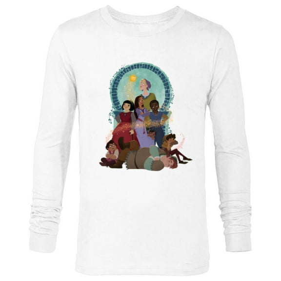 Disney Wish Asha and Her Friends with Star - Long Sleeve T-Shirt for Men - Customized-White