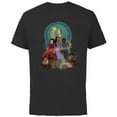 thumbnail image 1 of Disney Wish Asha and Her Friends with Star - Short Sleeve Cotton T-Shirt for Adults - Customized-Black, 1 of 5
