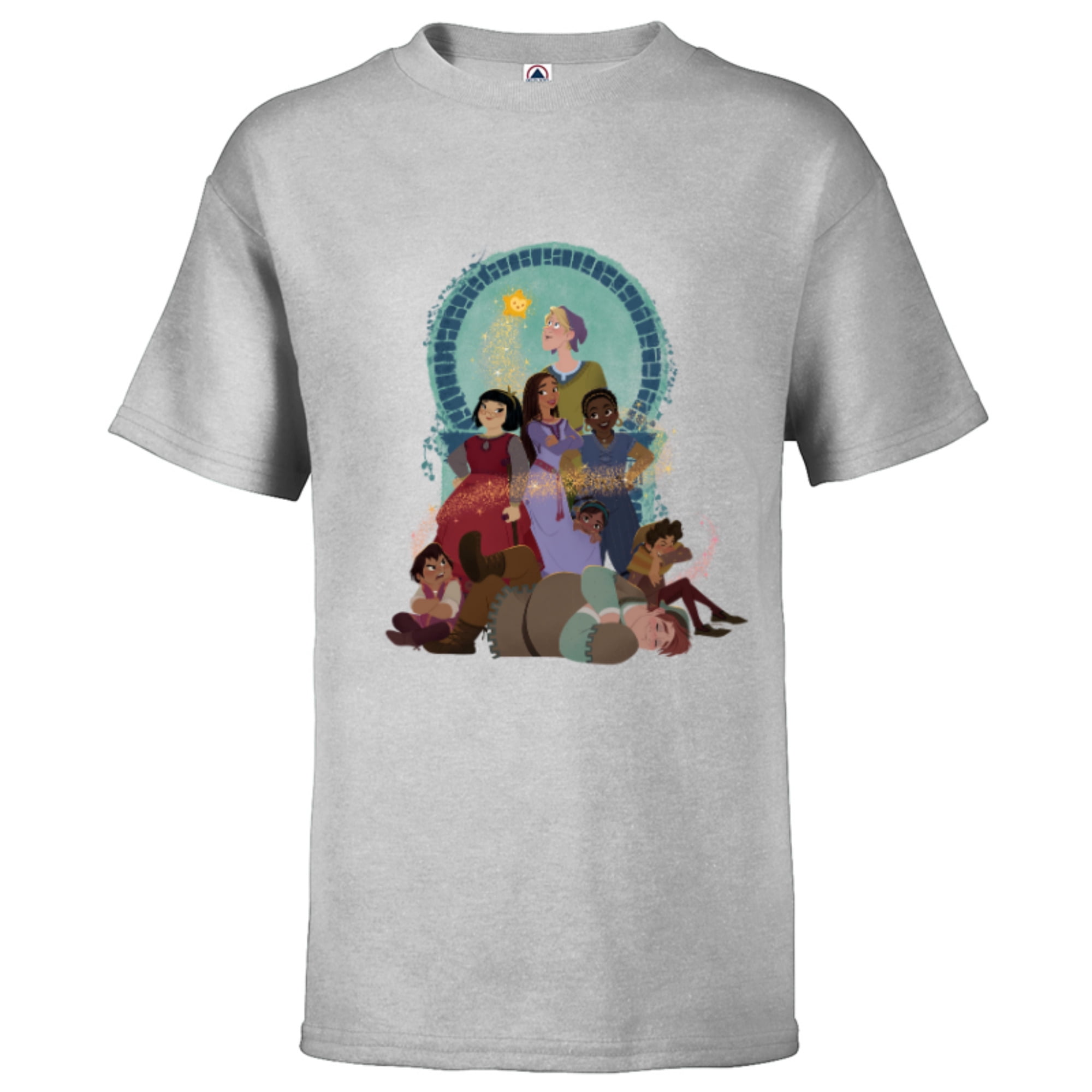 Disney Wish Asha and Her Friends with Star - Short Sleeve T-Shirt for ...