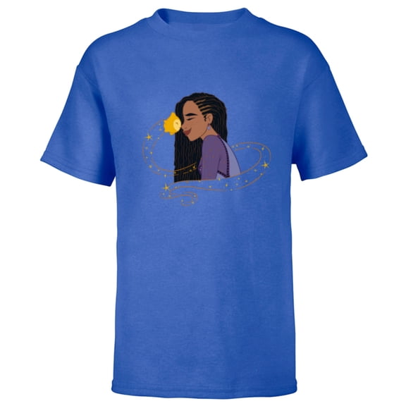 Disney Wish Asha and Star Nose to Nose Cute - Short Sleeve T-Shirt for Kids - Customized-Royal