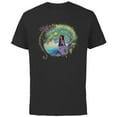 thumbnail image 1 of Disney Wish Asha and Star Rosas Castle Watch Us Shine - Short Sleeve Cotton T-Shirt for Adults - Customized-Black, 1 of 5