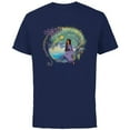 thumbnail image 1 of Disney Wish Asha and Star Rosas Castle Watch Us Shine - Short Sleeve Cotton T-Shirt for Adults - Customized-Navy, 1 of 5