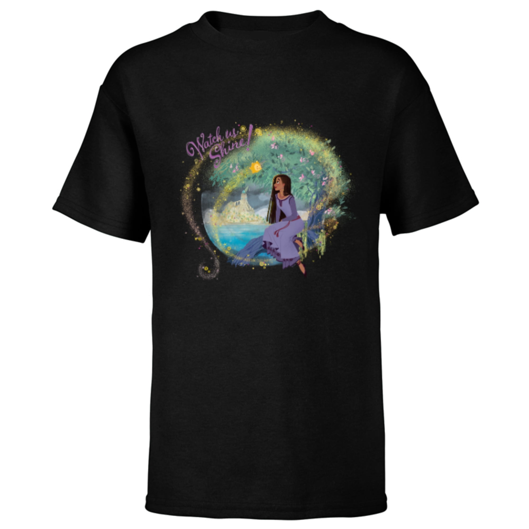 Disney Wish Asha and Star Rosas Castle Watch Us Shine - Short Sleeve T ...