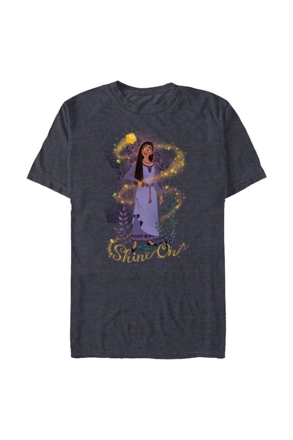 Wish Asha and Star Shine On - Short Sleeve Blended T-Shirt for Adults - Customized-Denim Snow Heather