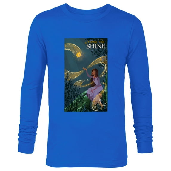 Disney Wish Asha and Star Time to Shine - Long Sleeve T-Shirt for Men - Customized-Navy