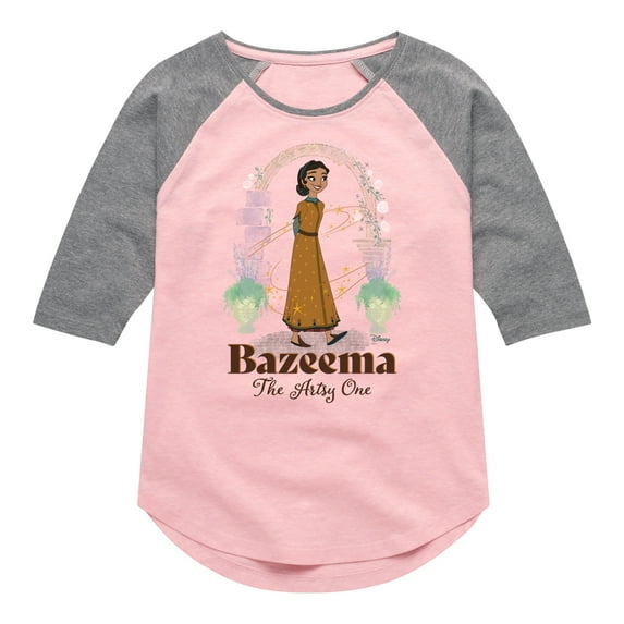 Disney Wish - Bazeema The Artsy One - Toddler & Youth Girls Raglan Graphic T-Shirt