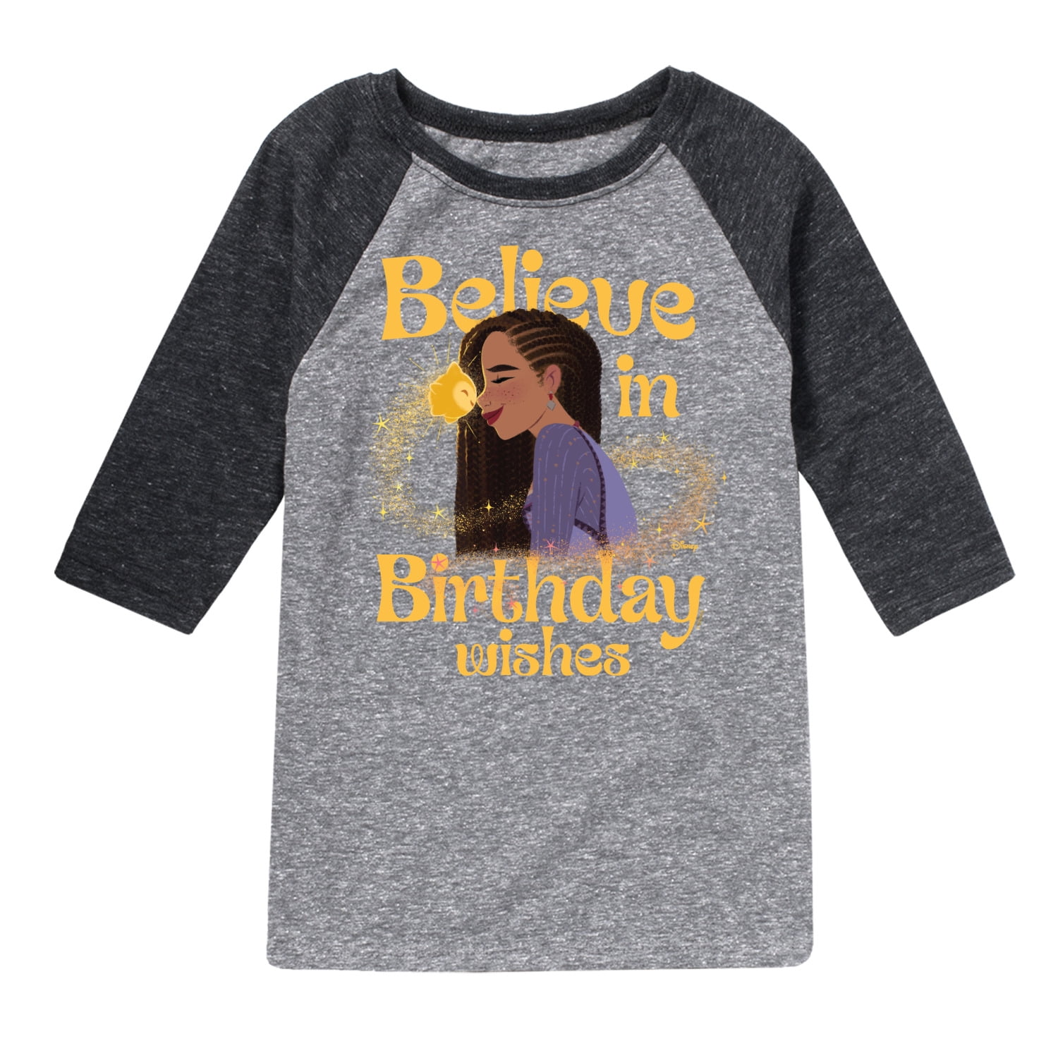 Disney - Wish -Believe Birthday Wishes - Toddler And Youth Raglan ...