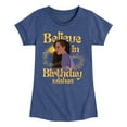 thumbnail image 1 of Disney - Wish - Believe Birthday Wishes - Toddler and Youth Girls Fitted Short Sleeve T-Shirt, 1 of 5