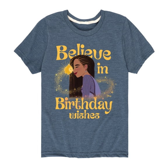 Disney - Wish - Believe Birthday Wishes - Youth And Toddler Short Sleeve T-Shirt