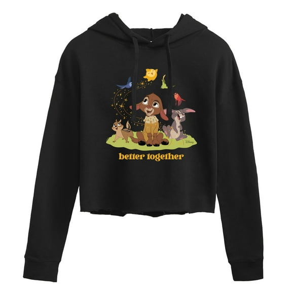 Disney Wish - Better Together Valentino - Juniors Cropped Pullover Hoodie