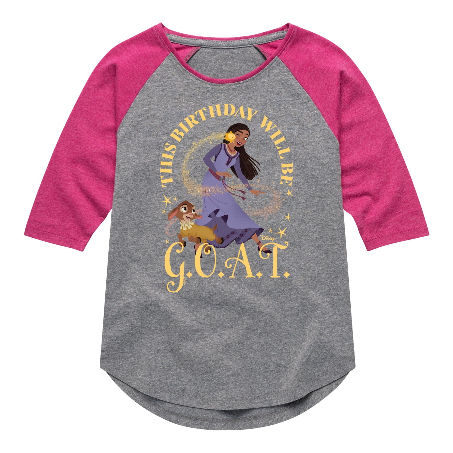 Disney Wish - Birthday - G.O.A.T Day - Toddler & Youth Girls Raglan ...