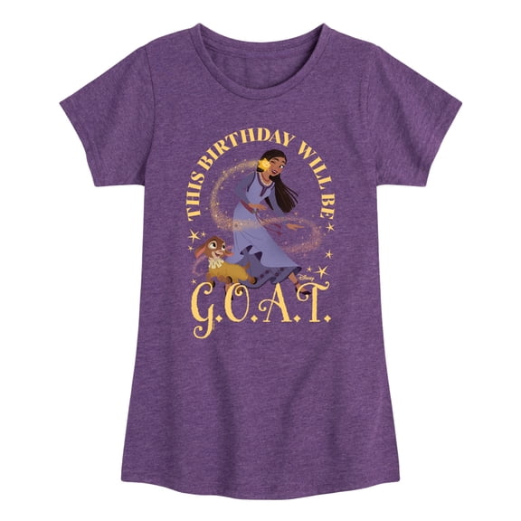Disney - Wish - Birthday Goat - Toddler and Youth Girls Fitted Short Sleeve T-Shirt
