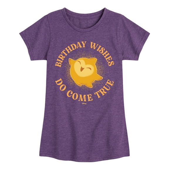 Disney - Wish - Birthday Wishes Come True - Toddler and Youth Girls Fitted Short Sleeve T-Shirt