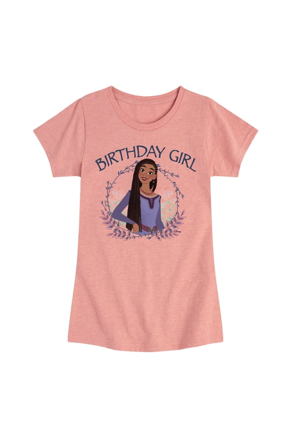 Disney Wish - Celebration - Birthday Girl - Toddler & Youth Girls Short Sleeve Graphic T-Shirt