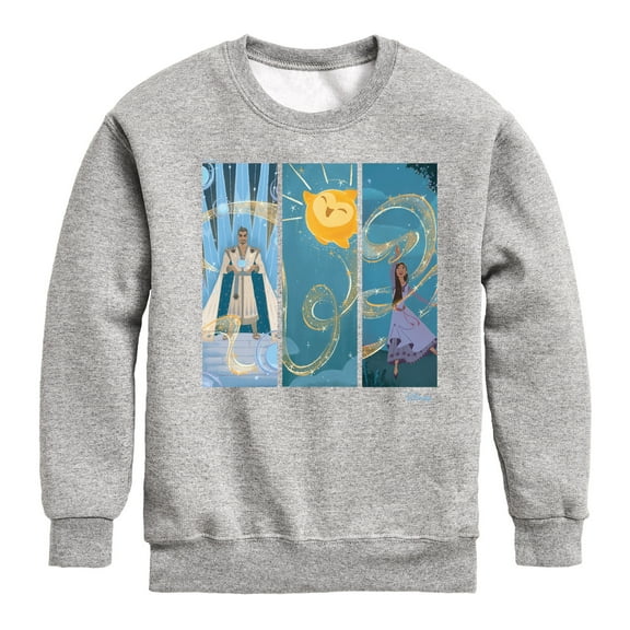 Disney Wish - Character Panels - Toddler & Youth Crewneck Fleece Sweatshirt