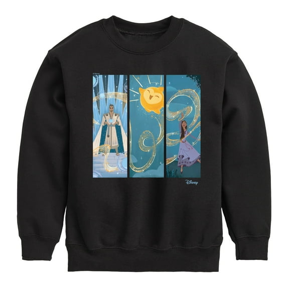 Disney Wish - Character Panels - Toddler & Youth Crewneck Fleece Sweatshirt