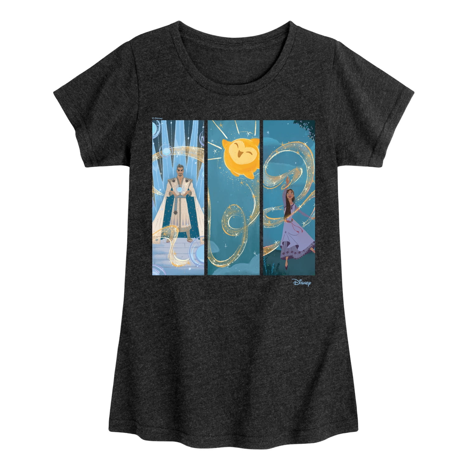 Disney Wish - Character Panels - Toddler & Youth Girls Short Sleeve ...