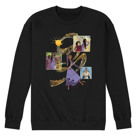 Disney Wish - Collage OF Friends - Men's Crew Neck Fleece Pullover