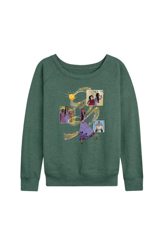 Wish - Collage OF Friends - Women's Lightweight French Terry Long Sleeve Shirt