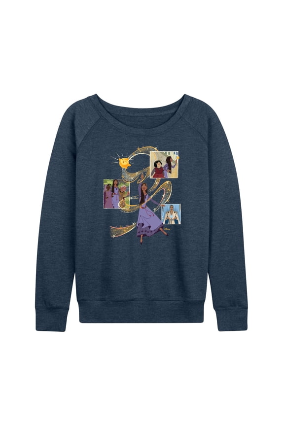 Wish - Collage OF Friends - Women's Lightweight French Terry Long Sleeve Shirt