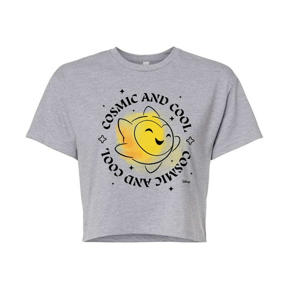 Disney Wish - Cosmic Cool Star - Juniors Cropped Cotton Blend T-Shirt
