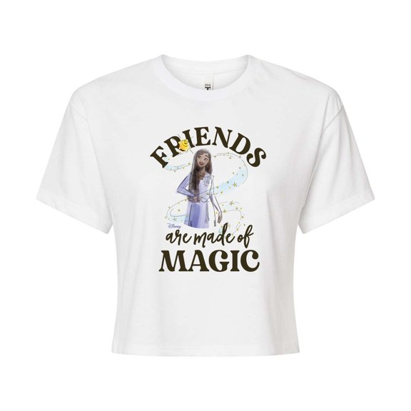 Disney Wish - Friends Are Made Of Magic - Juniors Cropped Cotton Blend T-Shirt
